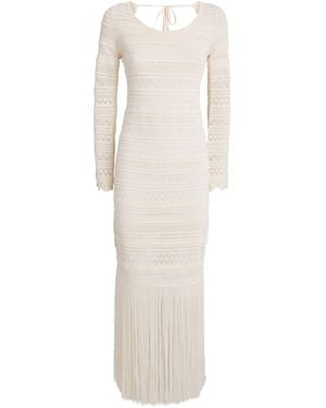 Devon Windsor Knitted Uma Maxi Dress - White