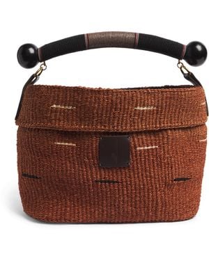 Studio Namnyak Large Sisal Kiondo Basket Bag - Brown