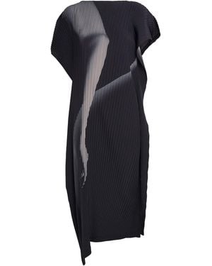 Issey Miyake Hands Of Lover Pleats Midi Dress - Black