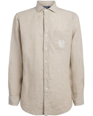Polo Ralph Lauren X Wimbledon Linen Logo Crest Shirt - Natural