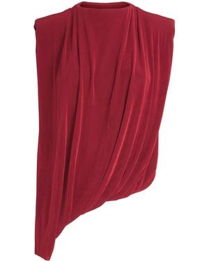 Camilla & Marc Draped Asymmetrical Ravine Top - Red