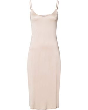 Hanro Satin Midi Dress - Natural