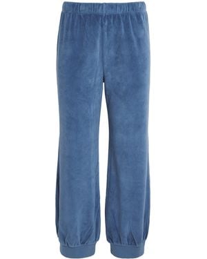 Suzie Kondi Cotton-Blend Harem Joggers - Blue