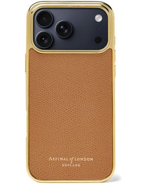 Aspinal of London Leather Iphone 17 Pro Case - Brown