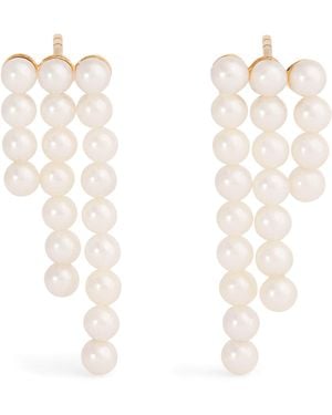 Sophie Bille Brahe And Pearl La Valse Trois Temps Drop Earrings - White