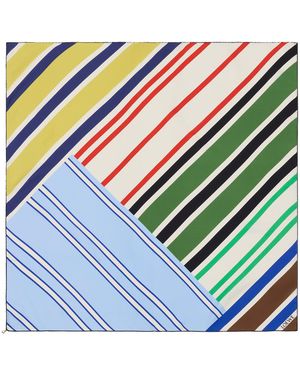 Loewe Silk Twill Scarf - Blue