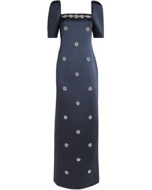 Huishan Zhang Duchesse Satin Dea Gown - Blue