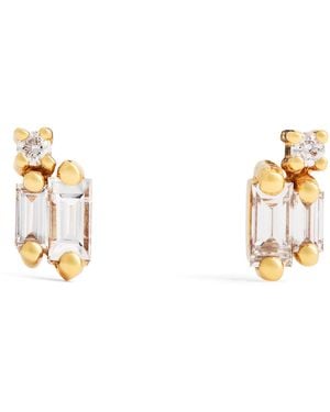 Suzanne Kalan And Diamond Bold Burst Stud Earrings - Metallic