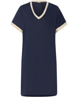 Hanro Cotton-Modal Laura Nightdress - Blue