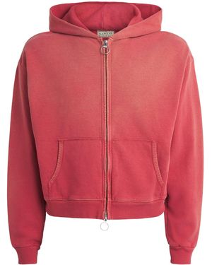 Kapital Cotton Gym Parka Zip-Up Hoodie - Red