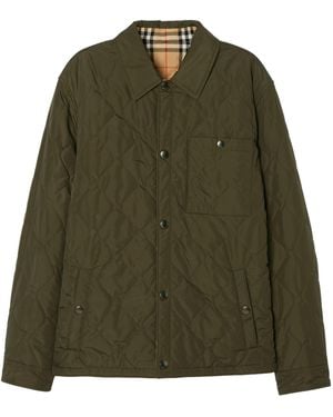Burberry Reversible Quilted Overshirt Jacket - Green