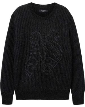 AllSaints Embroidered Chainy Jumper - Black