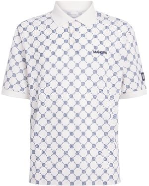 Manors Piqué Monogram Goat Polo Shirt - White