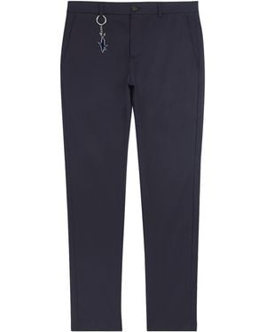 Paul & Shark Stretch Slim-Fit Chinos With Shark Charm - Blue