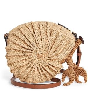 Anya Hindmarch Raffia Hermit Crab Cross-Body Bag - Metallic
