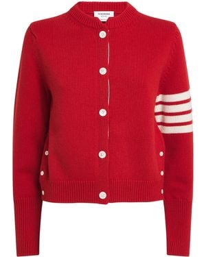 Thom Browne Virgin Wool Hector Cardigan - Red