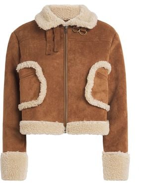 Mother Faux Suede The On Thin Ice Jacket - Brown