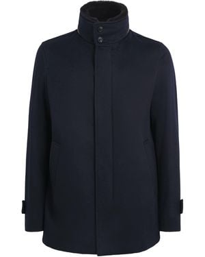 Herno Cashmere Car Coat - Blue