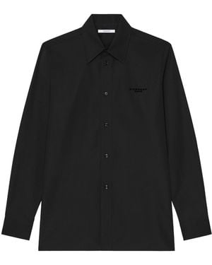 Givenchy Cotton Poplin Logo Shirt - Black