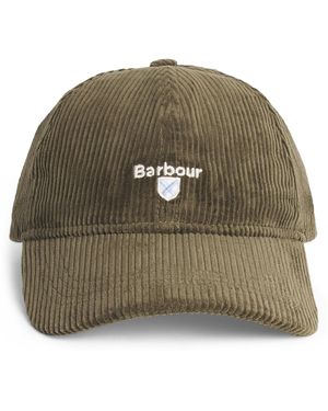 Barbour Cotton Corduroy Preston Baseball Cap - Green