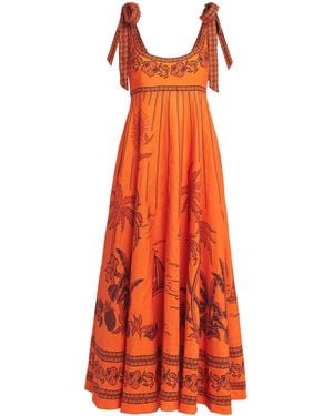 ALÉMAIS Linen Boathouse Shift Dress - Orange
