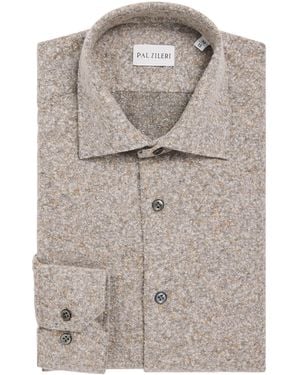 Pal Zileri Cotton-Silk-Blend Shirt - Gray