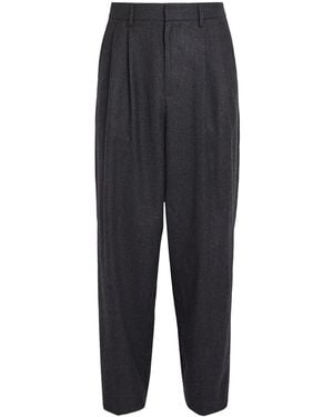 LE17SEPTEMBRE Wool Double-Pleated Trousers - Grey