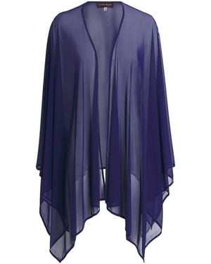 Talbot Runhof Stretch Tulle Cape - Blue