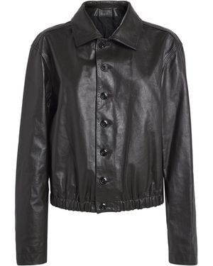 Lemaire Soft Leather Blouson Jacket - Black
