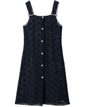 Miu Miu Macramé Mini Dress - Blue