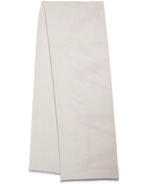 MAX&Co. Jacquard Logo Scarf - White