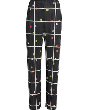 Pleats Please Issey Miyake Crossing Dots Trousers - Black