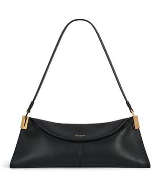 Balmain Small Leather 64-83 Shoulder Bag - Black