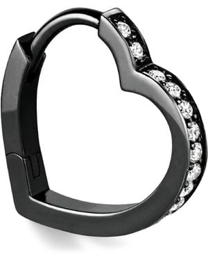 Repossi And Diamond Antifer Single Huggie Earring - Black