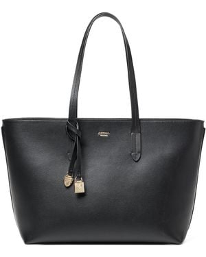 Aspinal of London Leather East West Tote Bag - Black