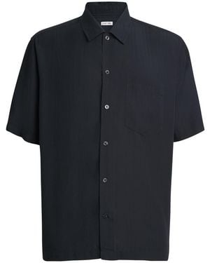 Samsøe & Samsøe Lyocell Vertical-Stitch Shirt - Black