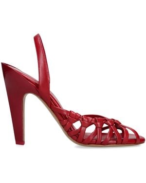 Chloé Leather Estra Slingback Court Shoes 100 - Red