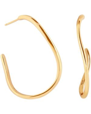 Astrid & Miyu Plated Infinite Hoop Earrings - Metallic