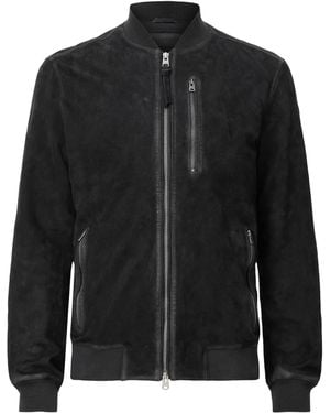 AllSaints Suede Kemble Bomber Jacket - Black