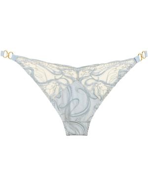 Bordelle Embroidered Pearl Briefs - White