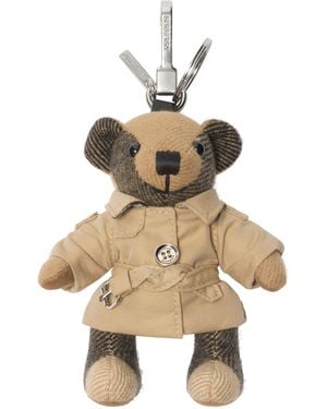 Burberry Cashmere Thomas Bear Trench Coat Charm - Metallic