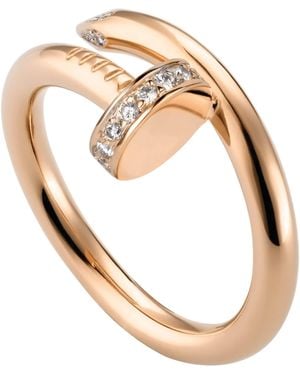 Cartier Rose And Diamond Juste Un Clou Ring - White