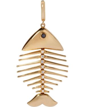 Annoushka And Diamond Fish Bones Charm - Metallic