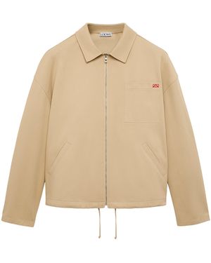 Loewe Canvas Zip-Up Jacket - Natural