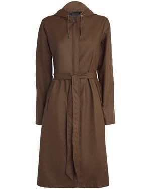 Rains Waterproof A-Line Rain Coat - Brown