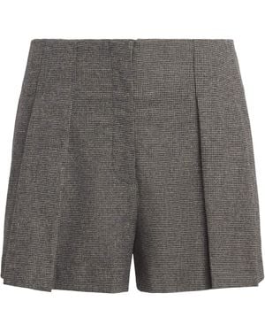 Sandro Houndstooth Pleated Shorts - Grey