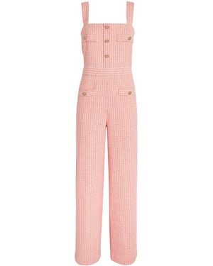 Maje Tweed Jumpsuit - Pink