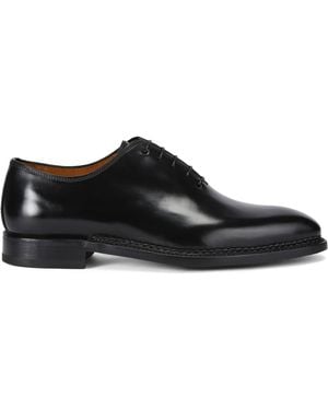 Bontoni Leather De La Ville Oxford Shoes - Black