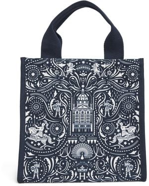 Harrods Small Knights Of Brompton Tote Bag - Blue