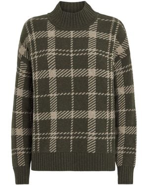 Barbour Wool-Blend Check Delilah Jumper - Green